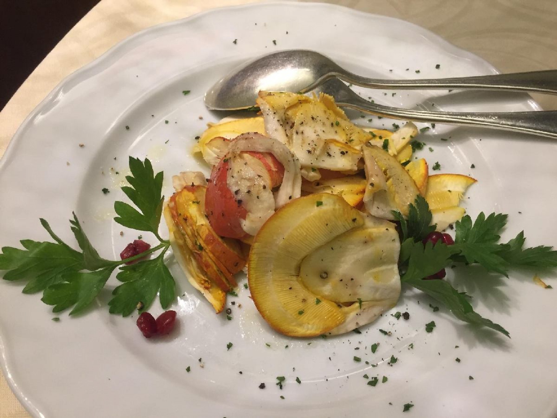 Funghi freschi al ristorante la Quercia di rosa